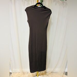 Zara Sleeveless Dark Brown Maxi Dress